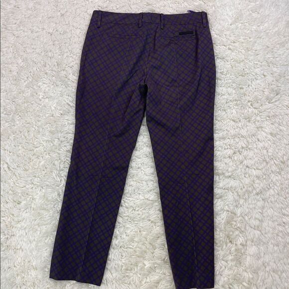 Prada Straight Leg Plaid Wool Blends Pants - Picture 6 of 7